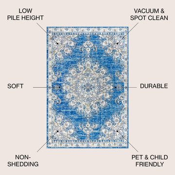 Leann bohemian Flair Boho Vintage Medallion Area Rug